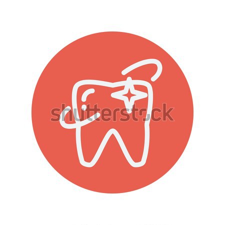 Shining tooth line icon. Stock photo © RAStudio