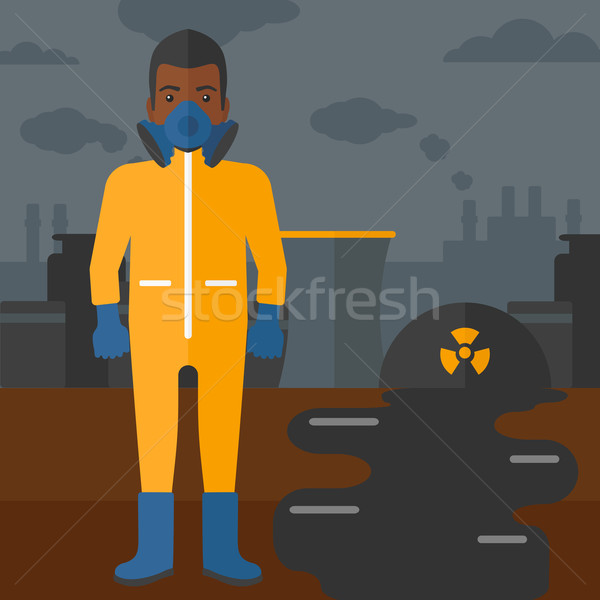 Man in protective chemical suit. Stock photo © RAStudio