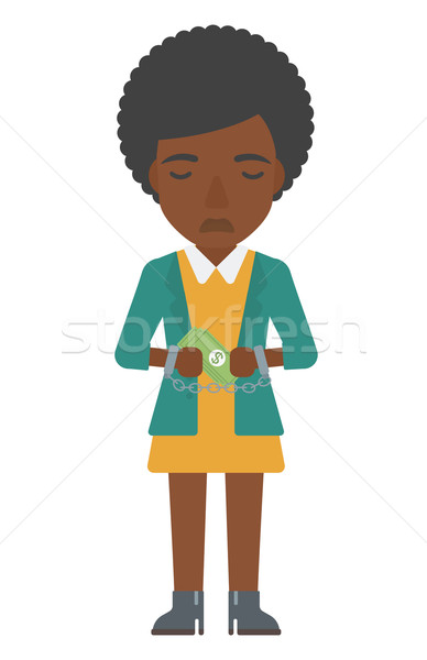 Woman handcuffed for crime. Stock photo © RAStudio