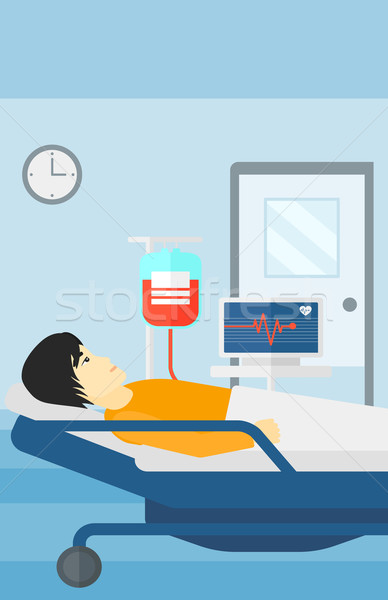 Patient lying in hospital bed. Stock photo © RAStudio