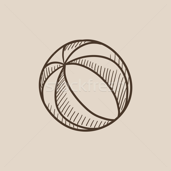 Beach ball sketch icon. Stock photo © RAStudio