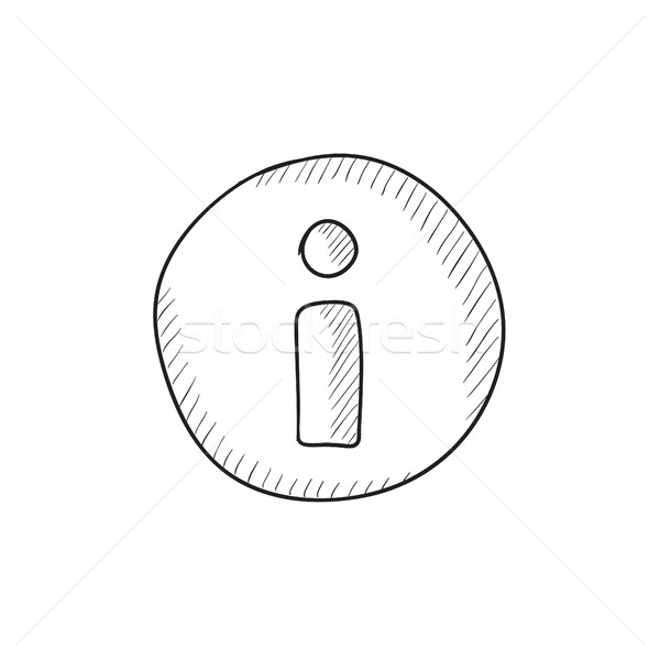 Információ jel rajz ikon vektor izolált kézzel rajzolt Stock fotó © RAStudio