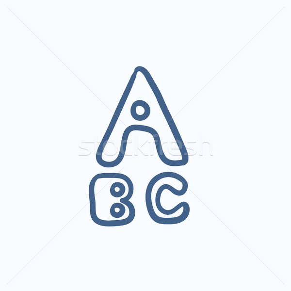 Letters painted in bold sketch icon. Stock photo © RAStudio