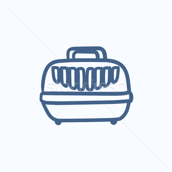 Pet carrier box sketch icon. Stock photo © RAStudio