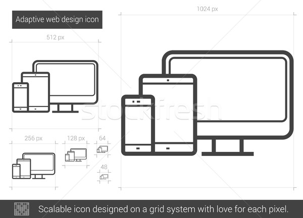 Adaptive web design line icon. Stock photo © RAStudio