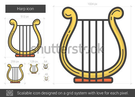 Harp line icon. Stock photo © RAStudio