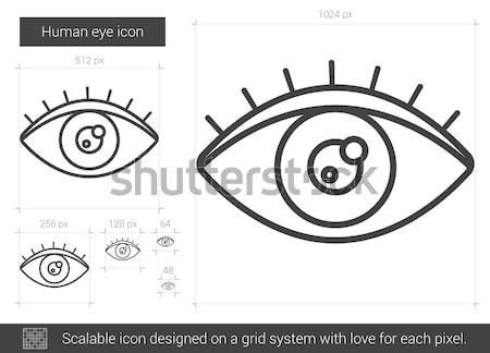 Human eye line icon. Stock photo © RAStudio