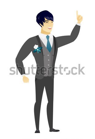 Groom with question what in speech bubble. Stock photo © RAStudio