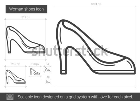 Woman shoes line icon. Stock photo © RAStudio