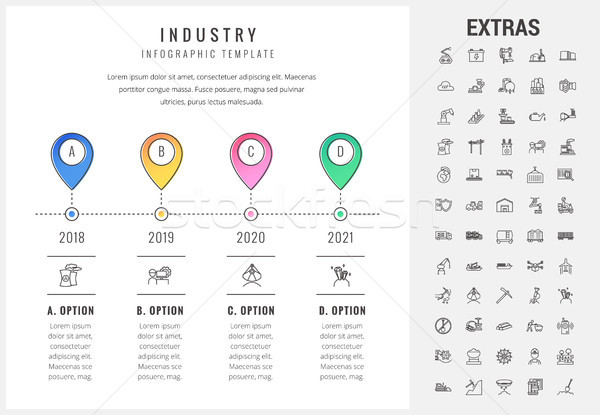 Industry infographic template, elements and icons. Stock photo © RAStudio