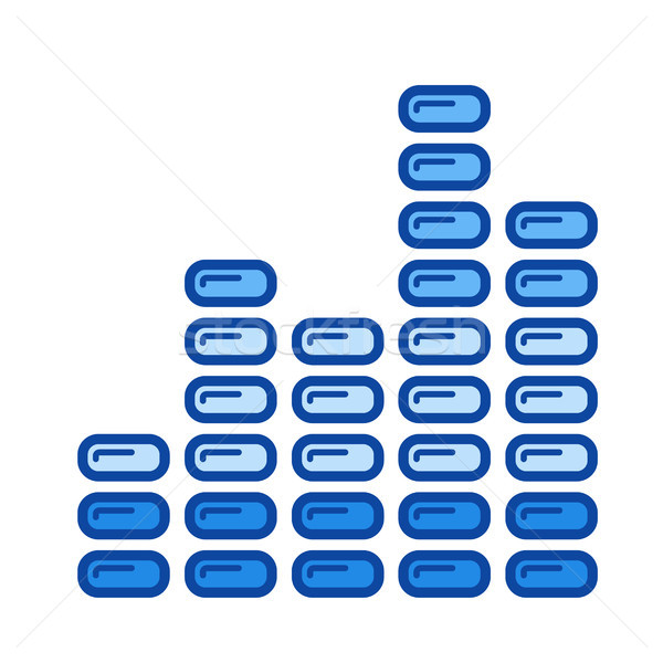 égaliseur ligne icône vecteur isolé blanche [[stock_photo]] © RAStudio