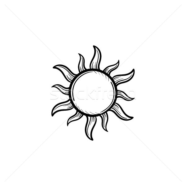 Sun hand drawn sketch icon. Stock photo © RAStudio