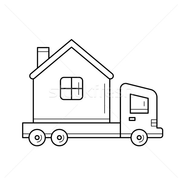 Motorhome vehicle line icon. Stock photo © RAStudio