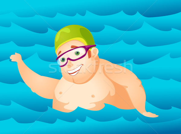 Cheerful Chubby Man Stock photo © RAStudio