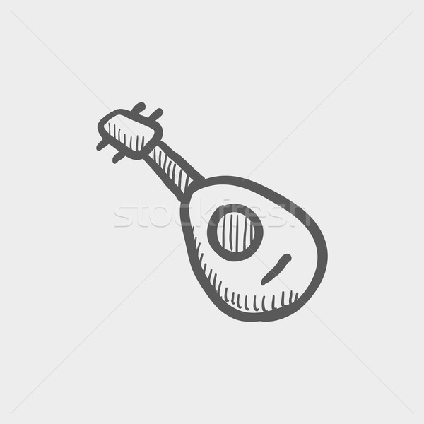 Gitarre Skizze Symbol Web Mobile Hand Gezeichnet Vektor Grafiken C Rastudio Stockfresh