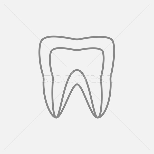 Molar tooth line icon. Stock photo © RAStudio