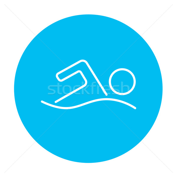 Swimmer line icon. Stock photo © RAStudio