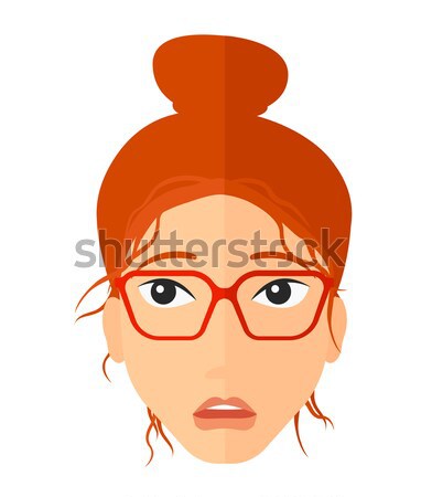 Envious woman in glasses. Stock photo © RAStudio