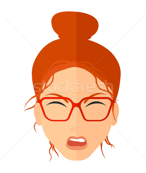 Schreeuwen agressief vrouw vector ontwerp illustratie Stockfoto © RAStudio