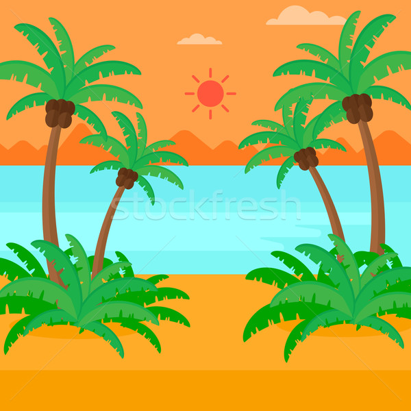 Background of tropical beach and sea. Stock photo © RAStudio