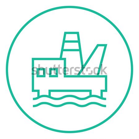 Offshore oil platform line icon. Stock photo © RAStudio