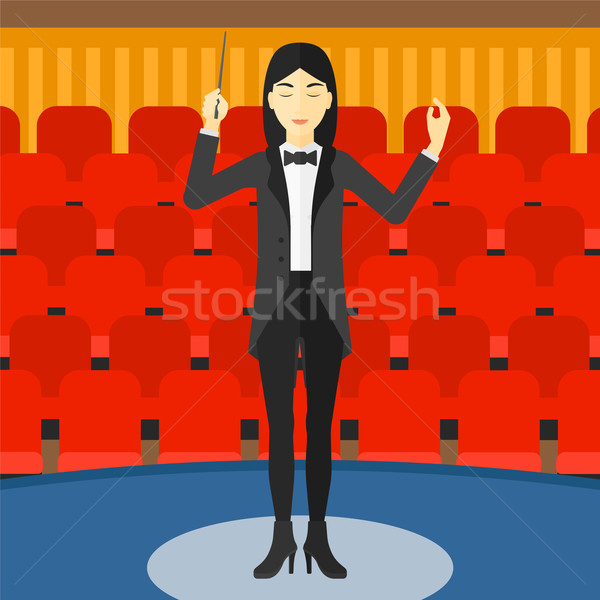 Conductor directing with baton. Stock photo © RAStudio