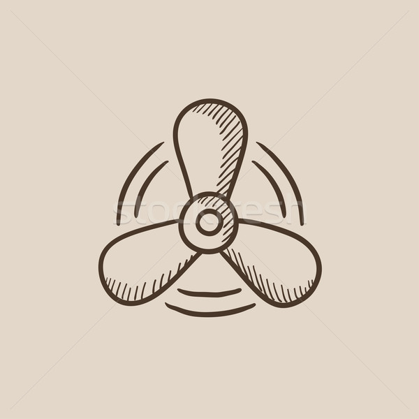 Boat propeller sketch icon. Stock photo © RAStudio