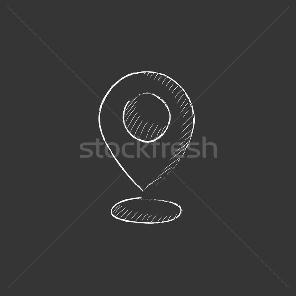 Navigator guide itinerary. Drawn in chalk icon. Stock photo © RAStudio