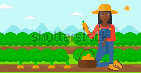 Lumberjack with chainsaw. Stock photo © RAStudio