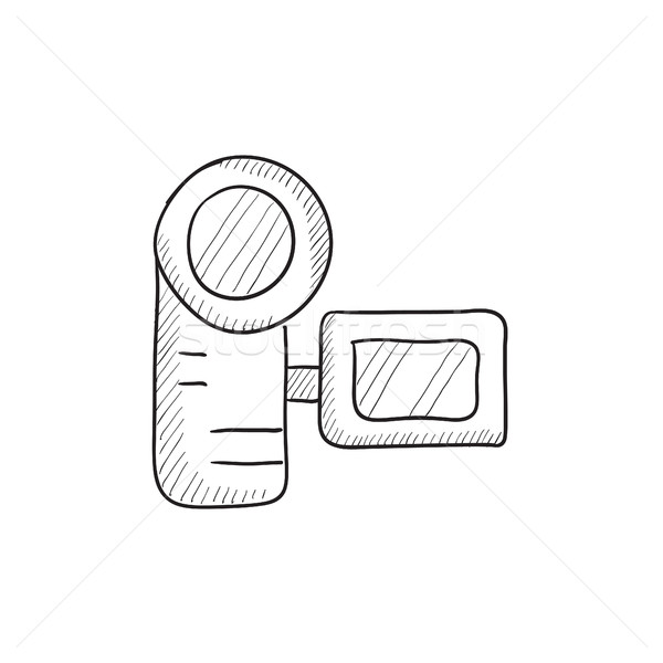 Digital video camera sketch icon. Stock photo © RAStudio