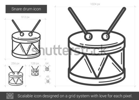 Snare drum line icon. Stock photo © RAStudio