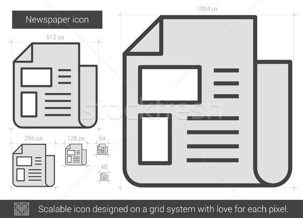 Newspaper line icon. Stock photo © RAStudio