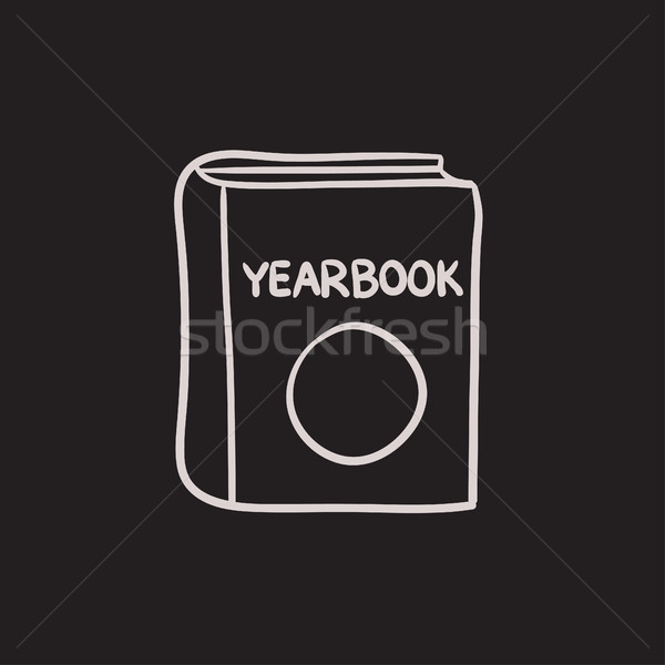 évkönyv rajz ikon vektor izolált kézzel rajzolt Stock fotó © RAStudio