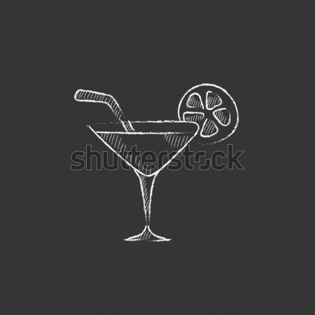 Cocktail glass sketch icon. Stock photo © RAStudio