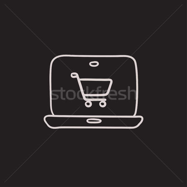 網上購物 素描 圖標 向量 孤立 手工繪製 商業照片 © RAStudio