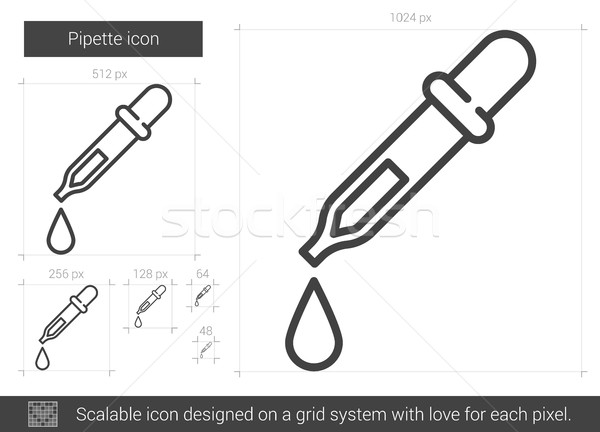 Pipette line icon. Stock photo © RAStudio