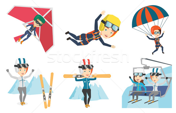 Vector set of sport characters. Stock photo © RAStudio