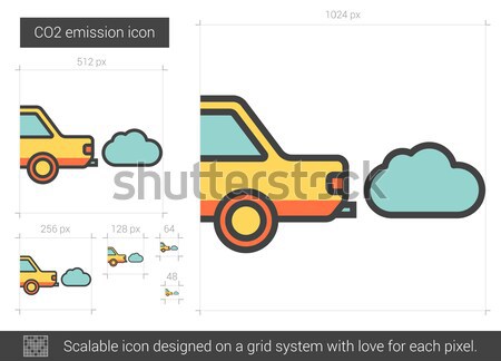 CO2 emission line icon. Stock photo © RAStudio