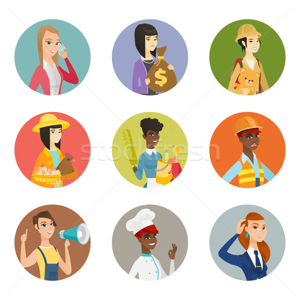 Vector set of characters of different professions. Stock photo © RAStudio