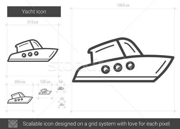 Yacht line icon. Stock photo © RAStudio