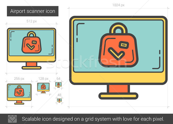 Airport scanner line icon. Stock photo © RAStudio