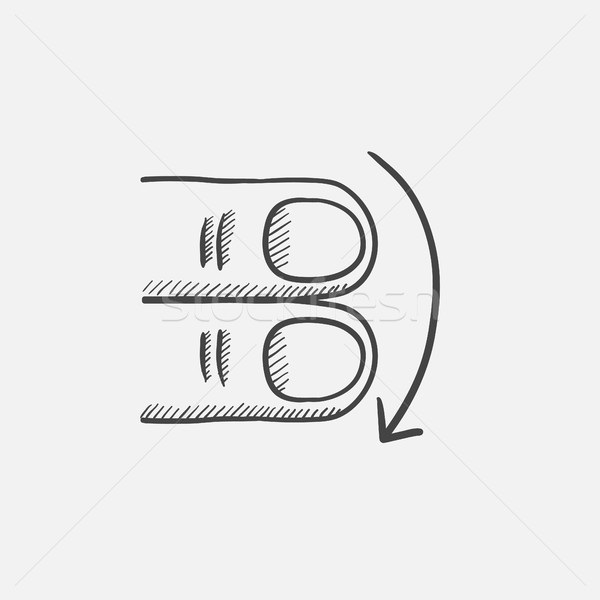 Touch screen gesture sketch icon. Stock photo © RAStudio