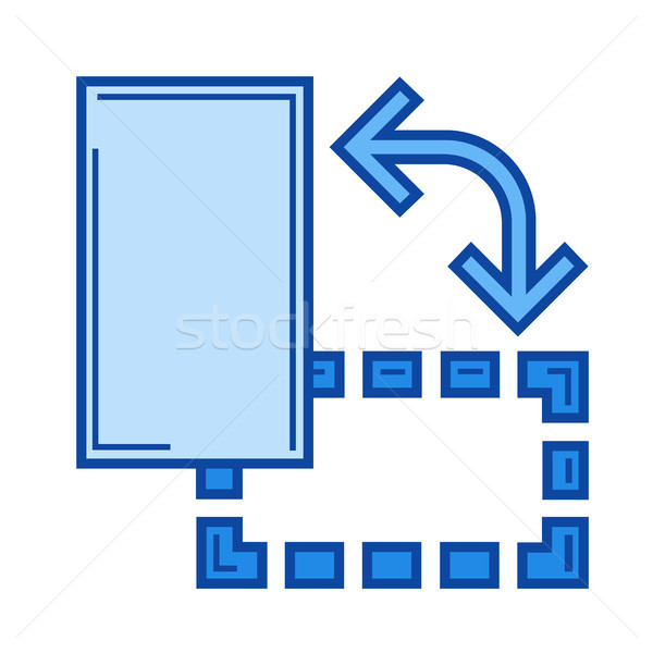 Object rotate line icon. Stock photo © RAStudio