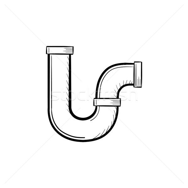 Water pipe hand drawn sketch icon. Stock photo © RAStudio