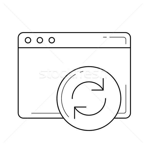Restart button line icon. Stock photo © RAStudio