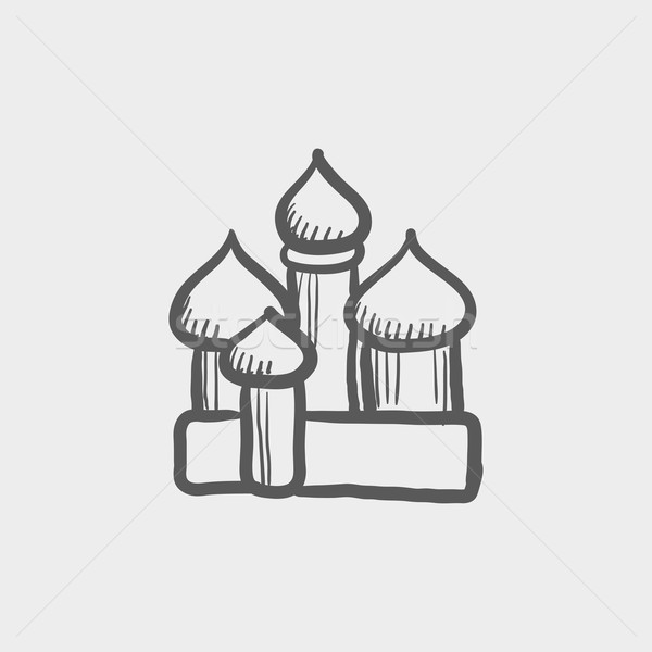 Saint Basil cathedral sketch icon Stock photo © RAStudio