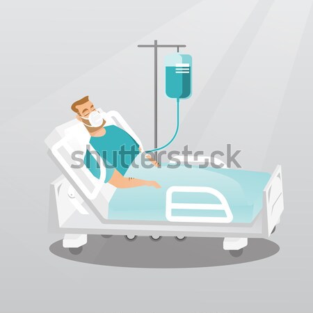 Patient lying in bed. Stock photo © RAStudio