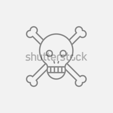 Skull and cross bones line icon. Stock photo © RAStudio