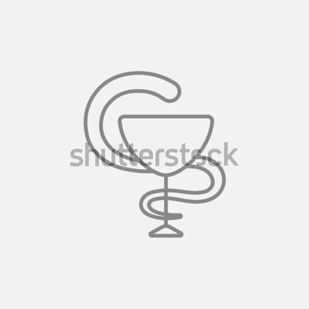 Pharmaceutical medical symbol line icon. Stock photo © RAStudio