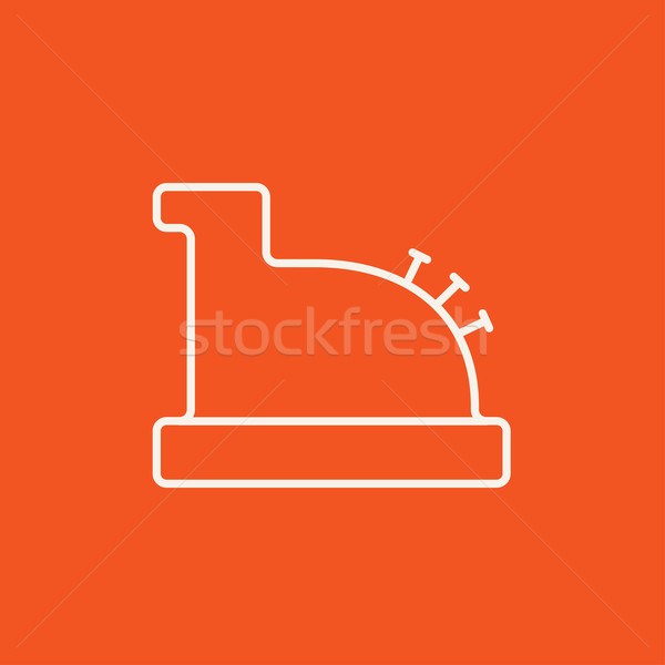 Kassa machine lijn icon web mobiele Stockfoto © RAStudio